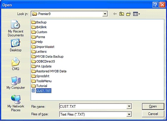 Importing files
